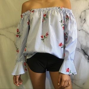 Floral Off The Shoulder Top